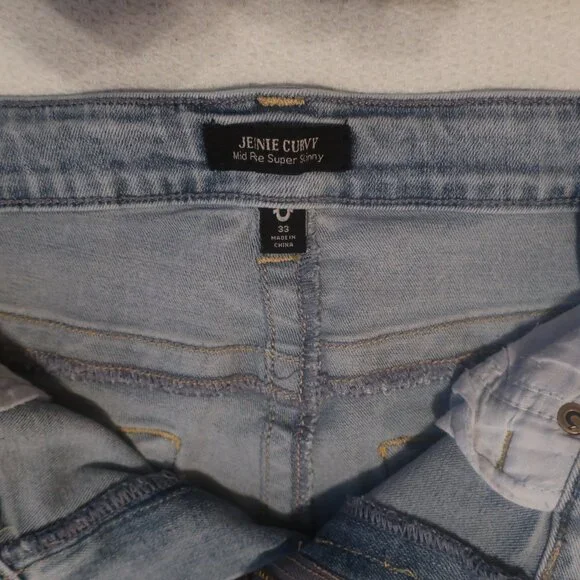 True Religion Light Wash Stretch Skinny Jeans Jeggings Size 18 - Picture 2 of 3